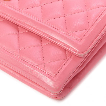 Chanel Lambskin Quilted 3 Pocket Flap Pink 5 of 10