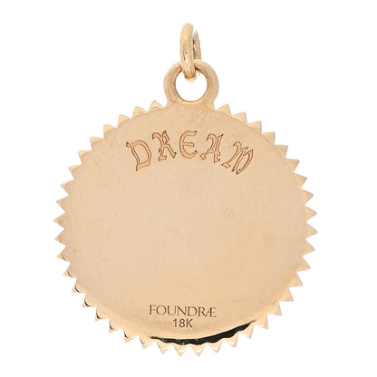 Foundrae 18K Yellow Gold Diamond Medium Dream Medallion Pendant 3 of 3