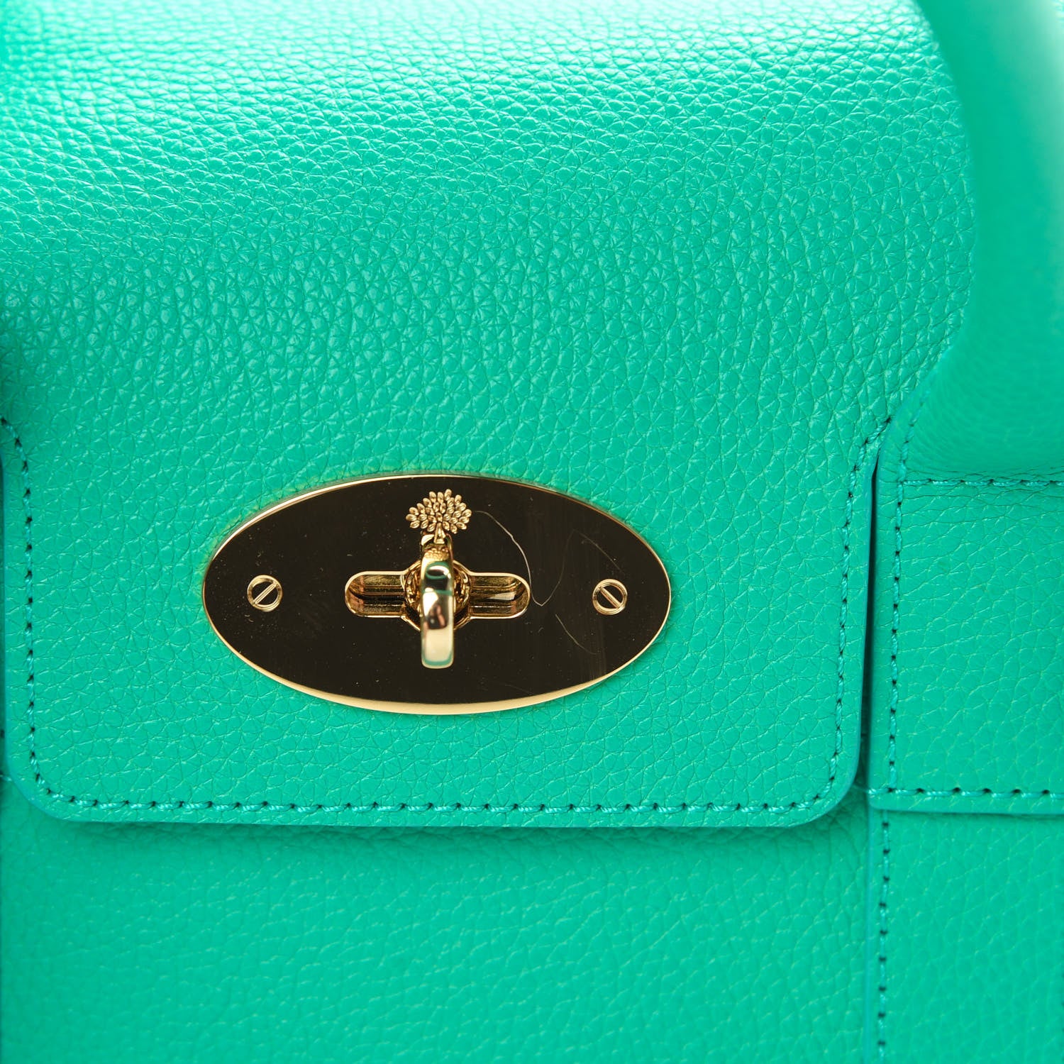 Mulberry Classic Grain Small Bayswater Satchel Aqua Green 13 of 13