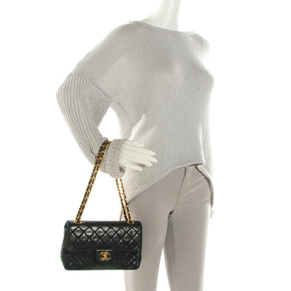 Chanel Lambskin Quilted Small Double Flap Black 2 of 9
