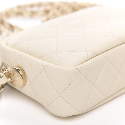 Chanel Caviar Quilted Mini Coco Tassel Camera Case White 8 of 11