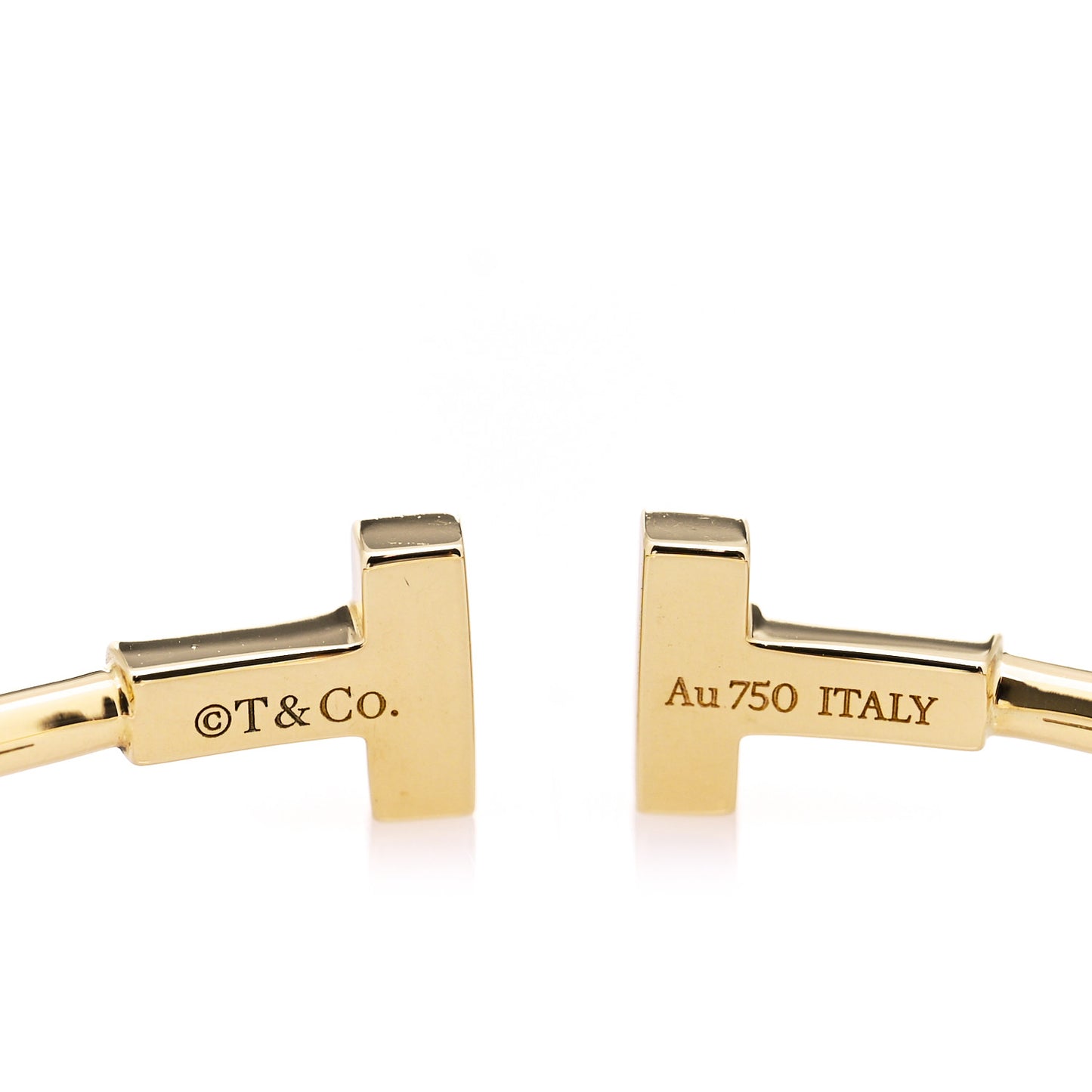 18K Yellow Gold Narrow T Wire Bracelet