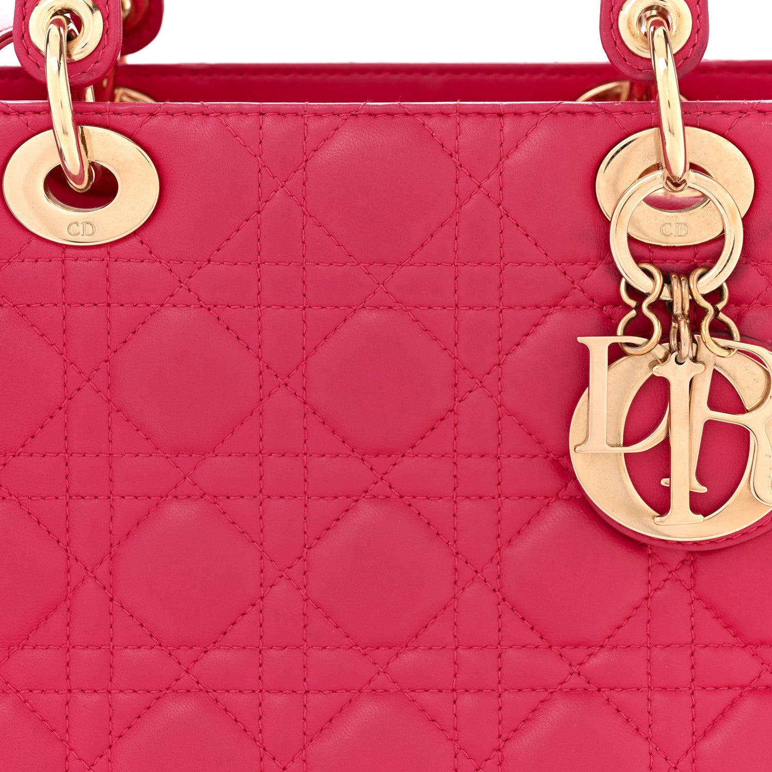 Christian Dior Lambskin Cannage Medium Lady Dior Pink 8 of 15