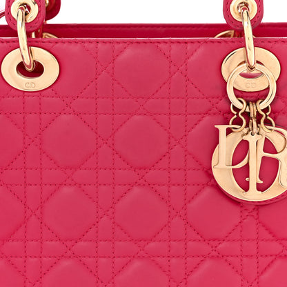 Christian Dior Lambskin Cannage Medium Lady Dior Pink 8 of 15