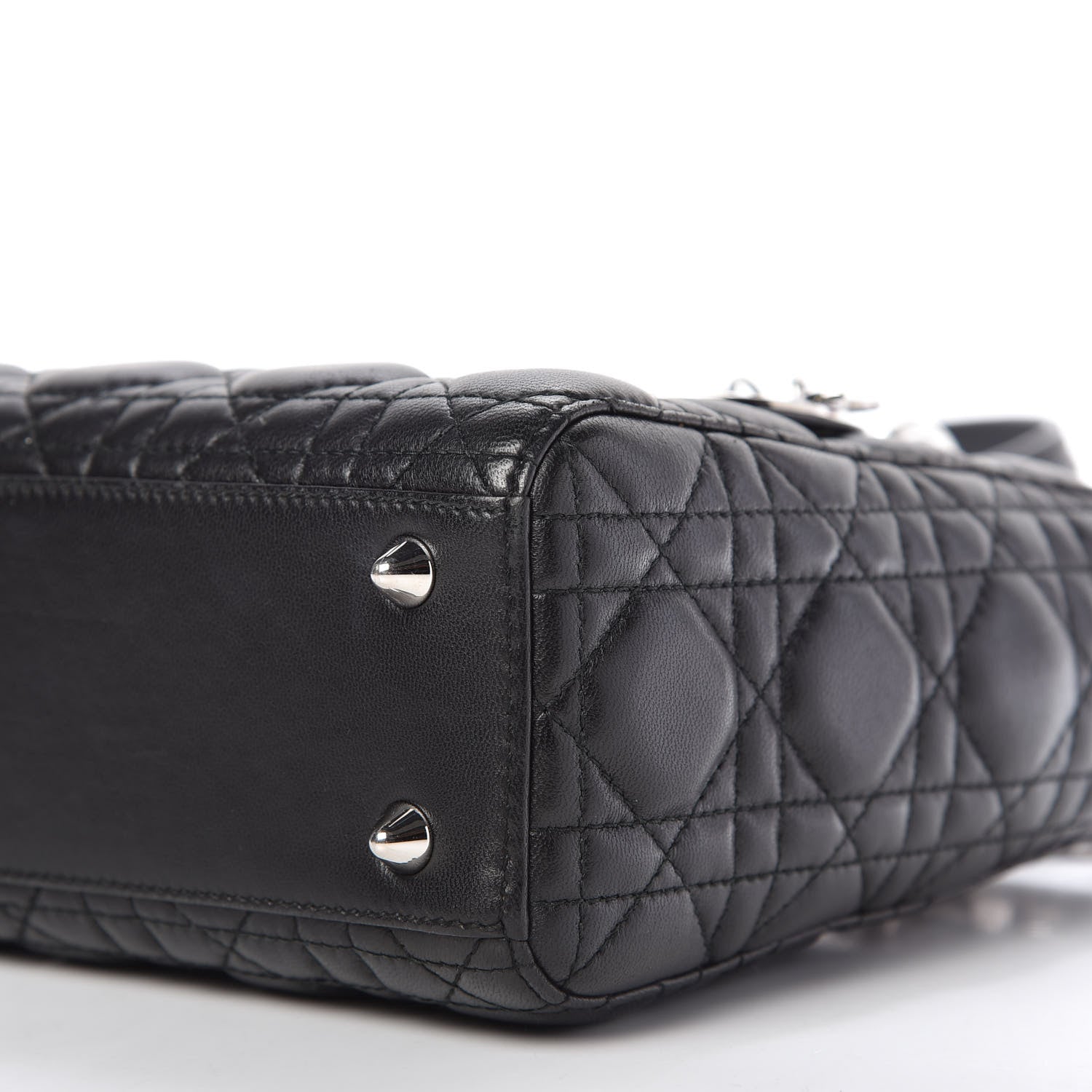 Christian Dior Lambskin Cannage Small Lucky Badges My Lady Dior Black 7 of 9