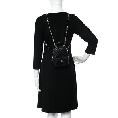 Chanel Caviar Quilted CC Mini Classic Backpack Black 2 of 11