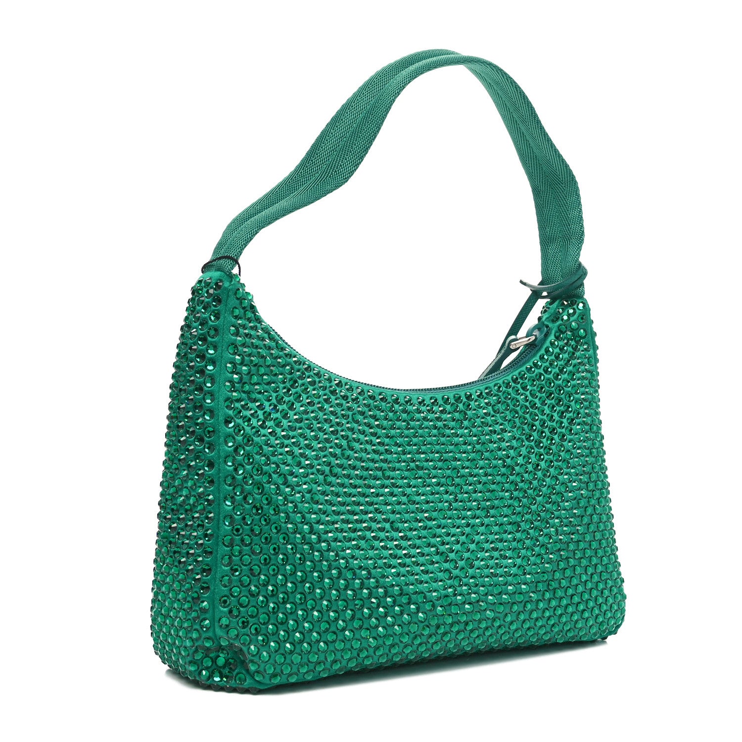 Prada Satin Crystal Mini Re-Edition 2000 Bag Mango 3 of 9
