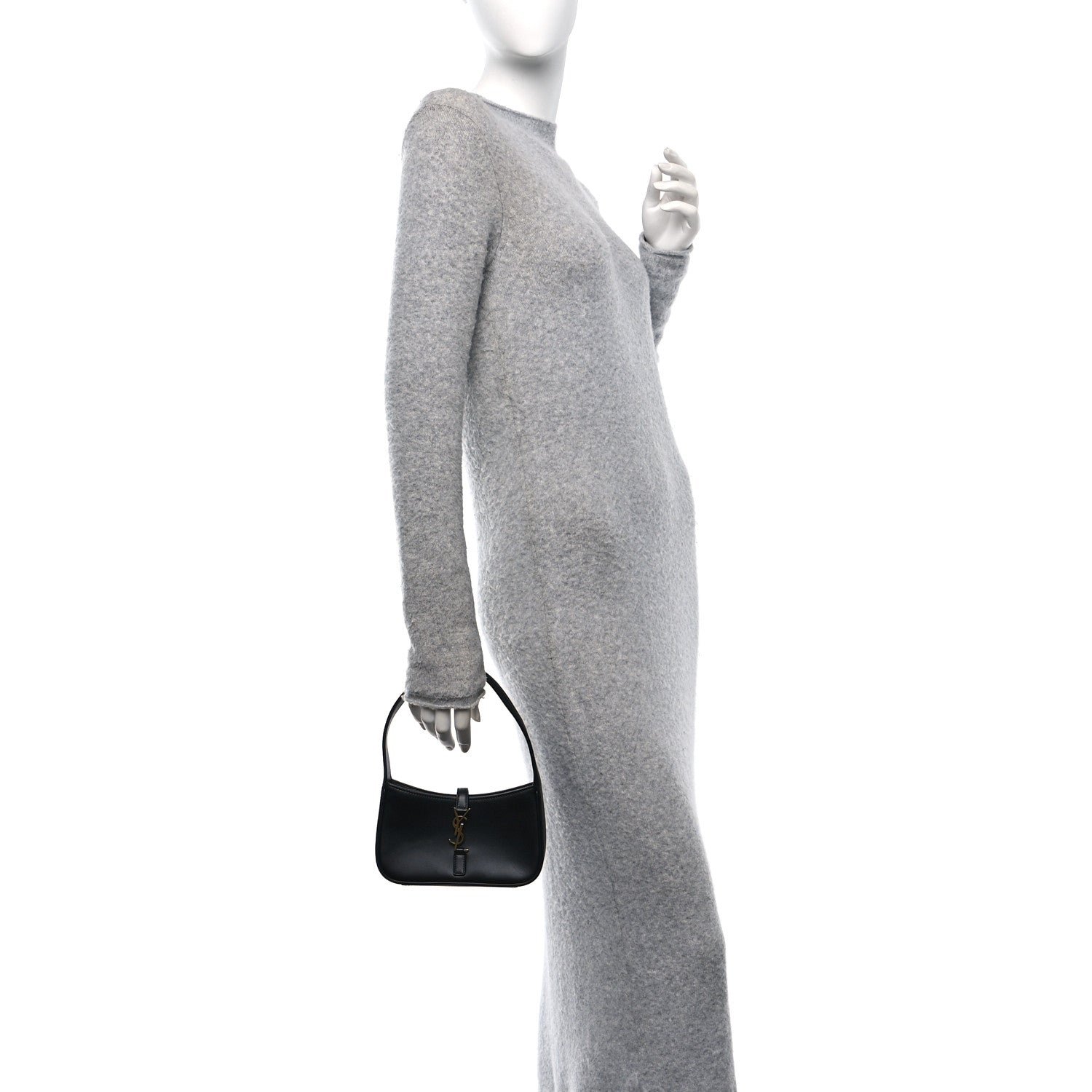 Saint Laurent Smooth Calfskin Le 5 A 7 Mini Hobo Black 3 of 10