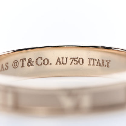 Tiffany 18K Rose Gold Diamond Atlas Closed Narrow Ring 52 6 4 of 5