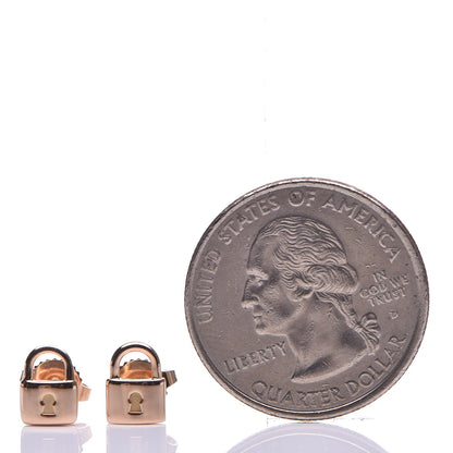 Tiffany 18K Rose Gold Mini Lock Earrings 2 of 5