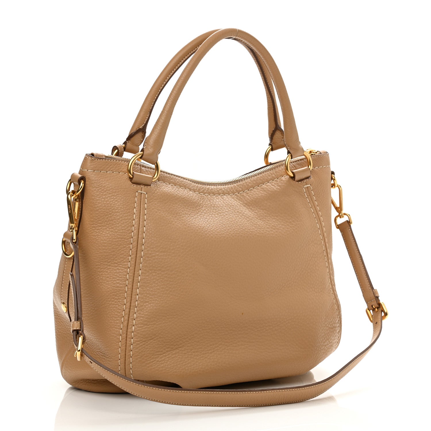 Prada Vitello Daino Satchel Sughero 3 of 12