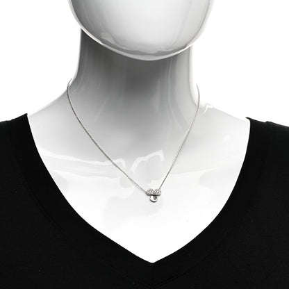 Tiffany Platinum Diamond .17ctw Small Paper Flowers Pendant Necklace 2 of 4