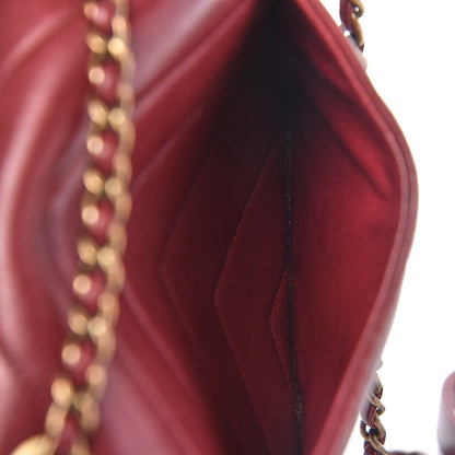 Chanel Lambskin Chevron Quilted Medium Coco Envelope Flap Red 12 of 12