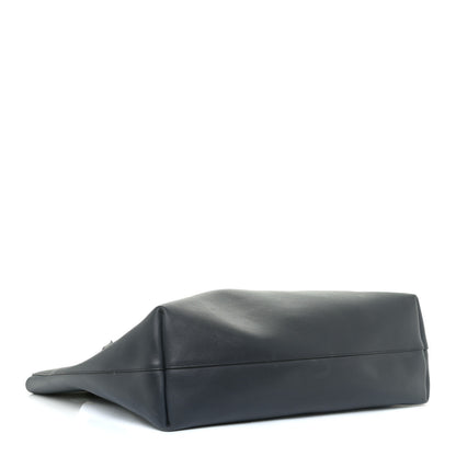 Saint Laurent Calfskin Large Shopping Tote Navy Blue 5 of 27
