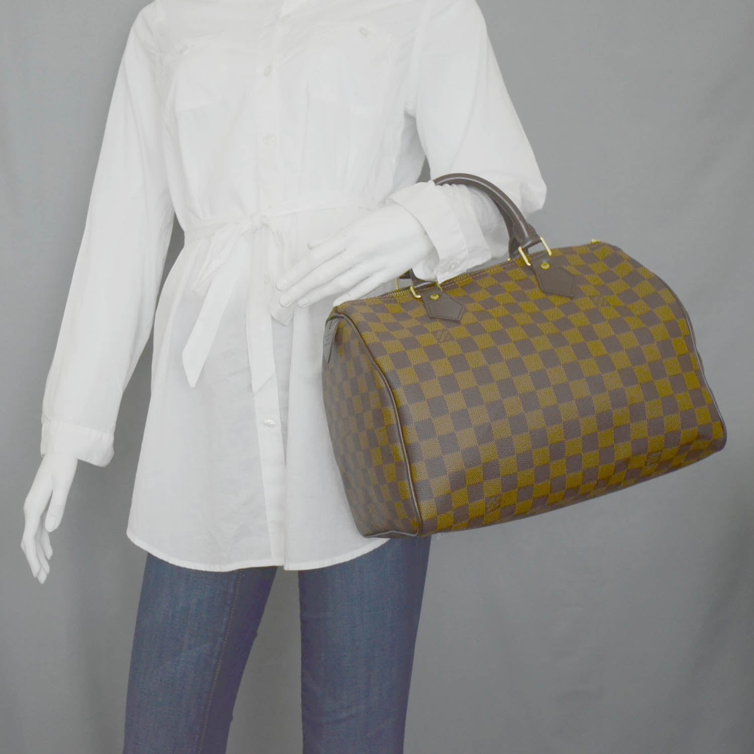 Louis Vuitton Damier Ebene Speedy 30 2 of 12