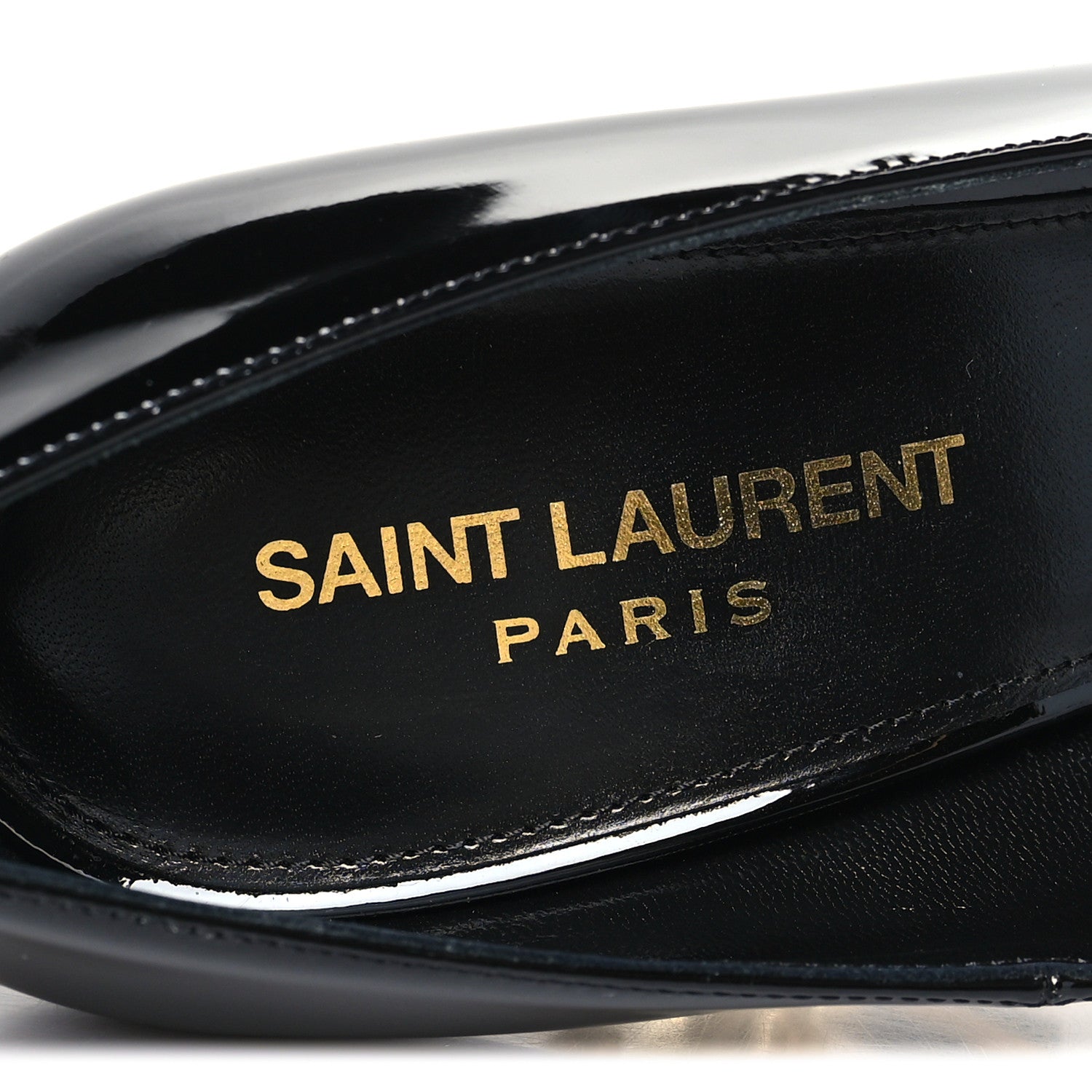 Saint Laurent Patent Opyum 110 Pumps 38.5 Black Gold 8 of 10