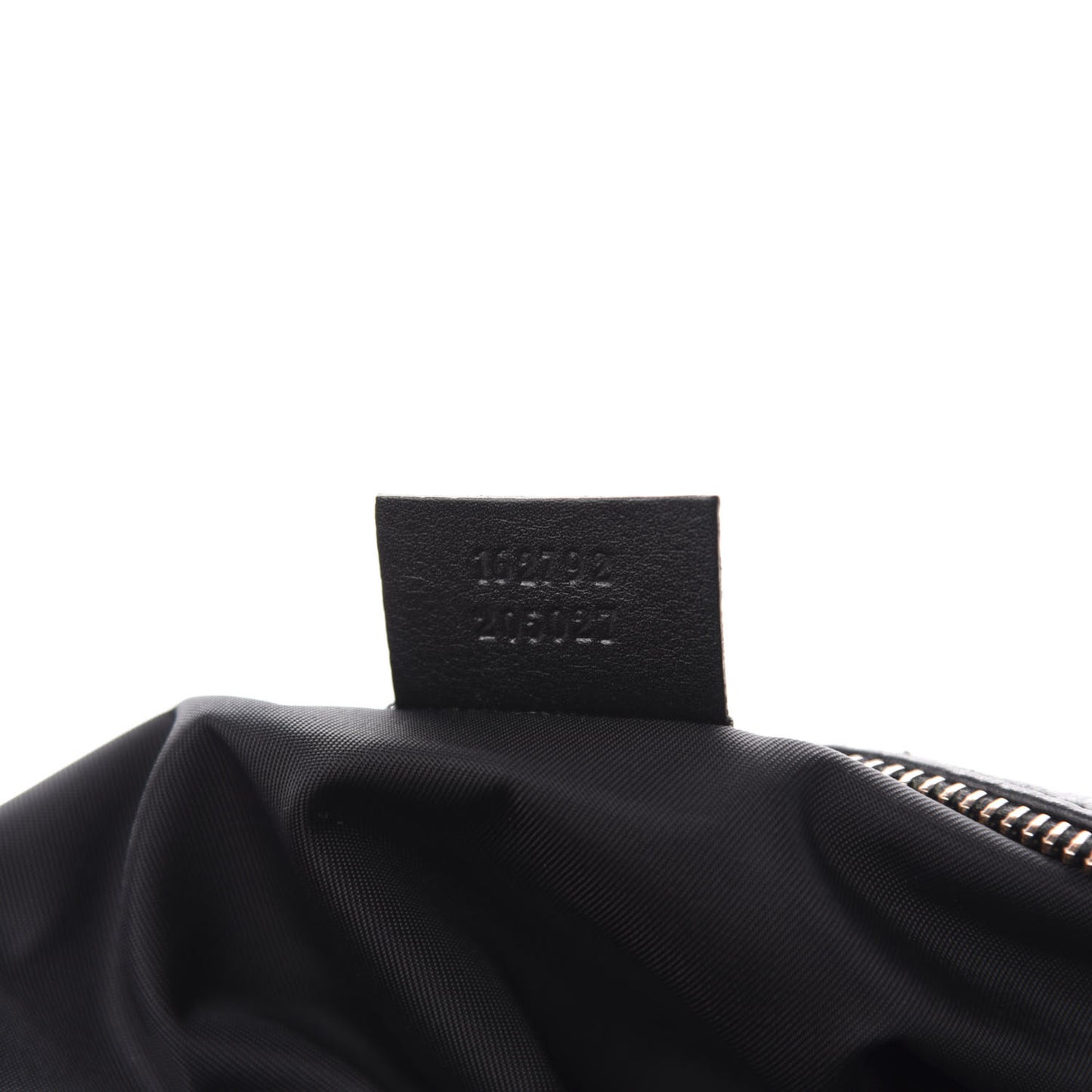 Nylon Guccissima Zip Top Pouch Black