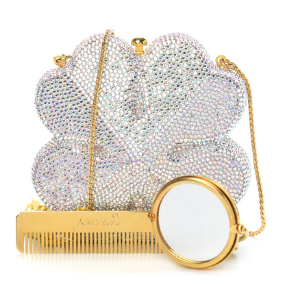 Judith Leiber Crystal Four Leaf Clover Minaudiere Chain Clutch Multicolor 2 of 8