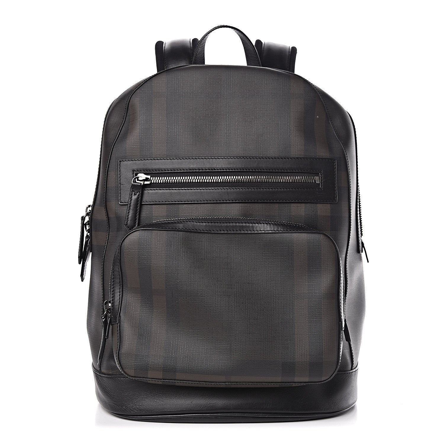Burberry Smoked Check Backpack Black Brown 1 of 16