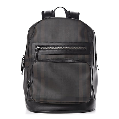 Burberry Smoked Check Backpack Black Brown 1 of 16