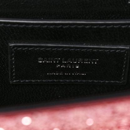 Saint Laurent Glitter Monogram Galactica Satchel Pink 6 of 19