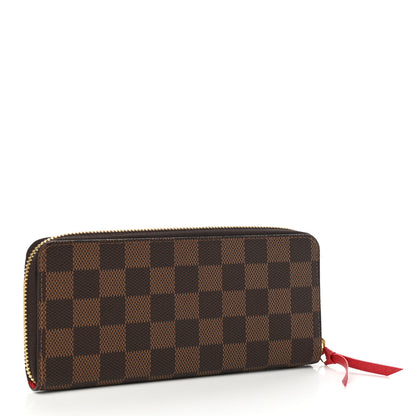 Louis Vuitton Damier Ebene Clemence Wallet Cherry 3 of 7