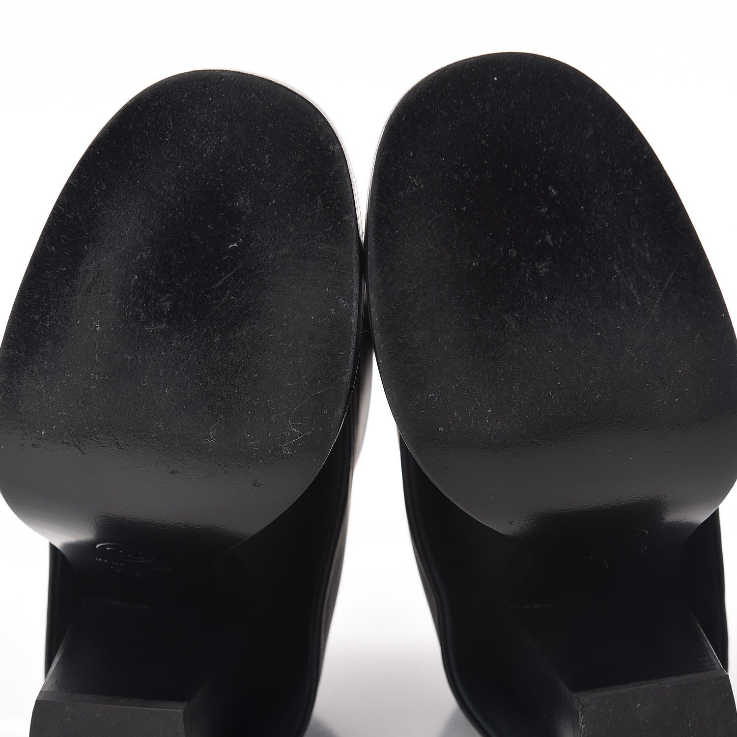 Chanel Calfskin CC Cap Toe Fold Over Boots 36.5 Black 11 of 11