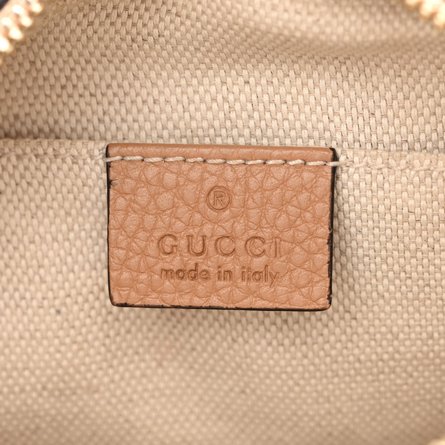 Gucci Pebbled Calfskin Small Soho Disco Bag Camelia 6 of 13