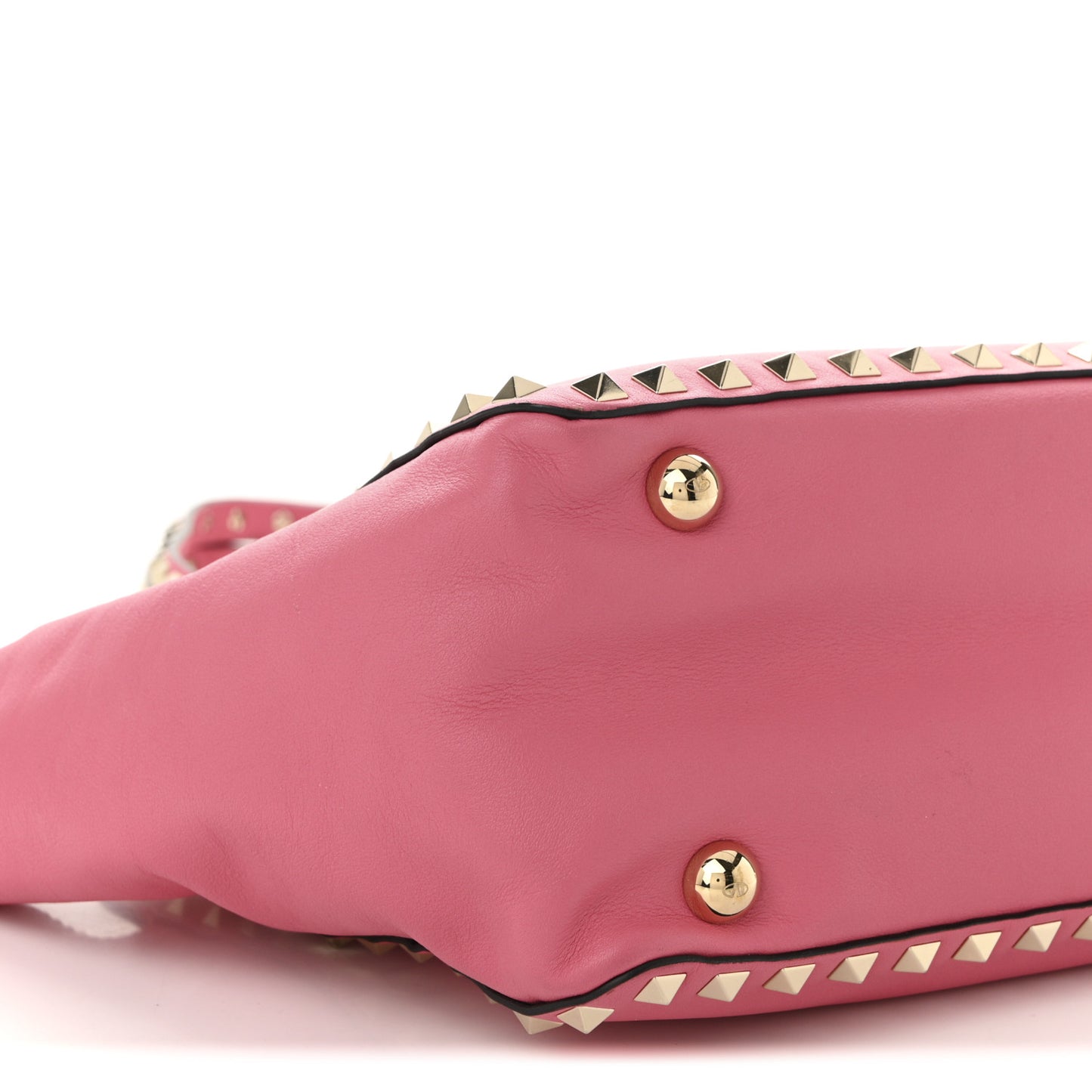 Vitello Small Rockstud Tote Fuxia Fluo