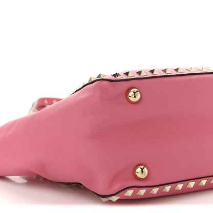 Valentino Garavani Vitello Small Rockstud Tote Fuxia Fluo 8 of 10