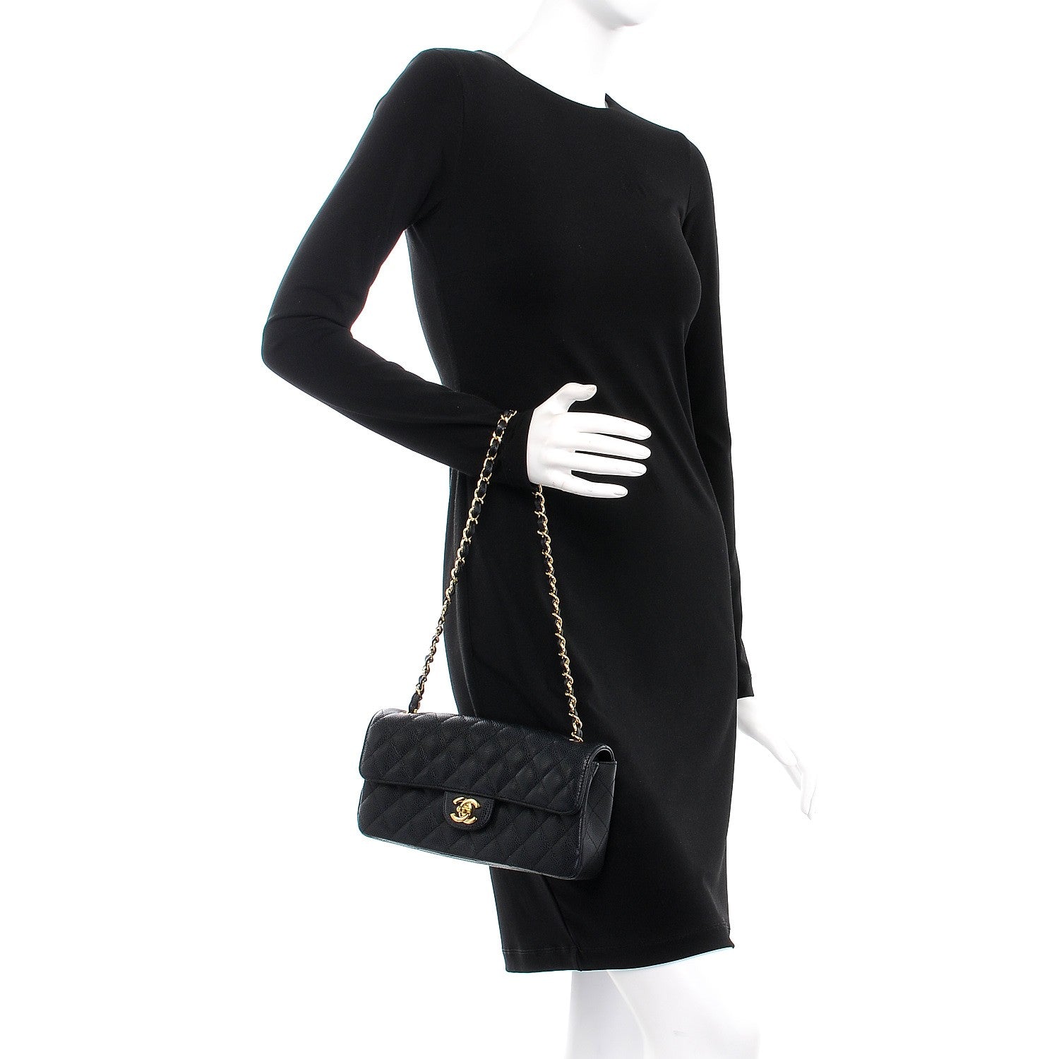 Chanel Caviar Quilted East West Flap Black 2 of 10