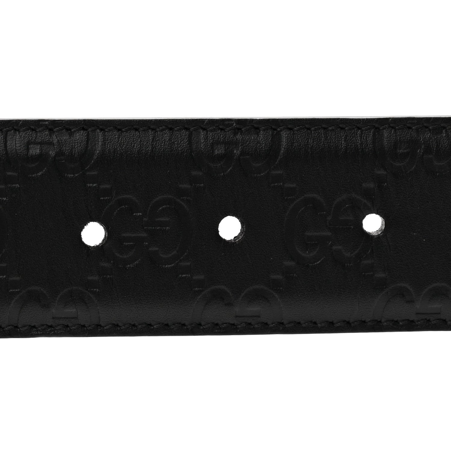 Gucci Guccissima Signature Interlocking G 40mm Belt 85 34 Black 4 of 5