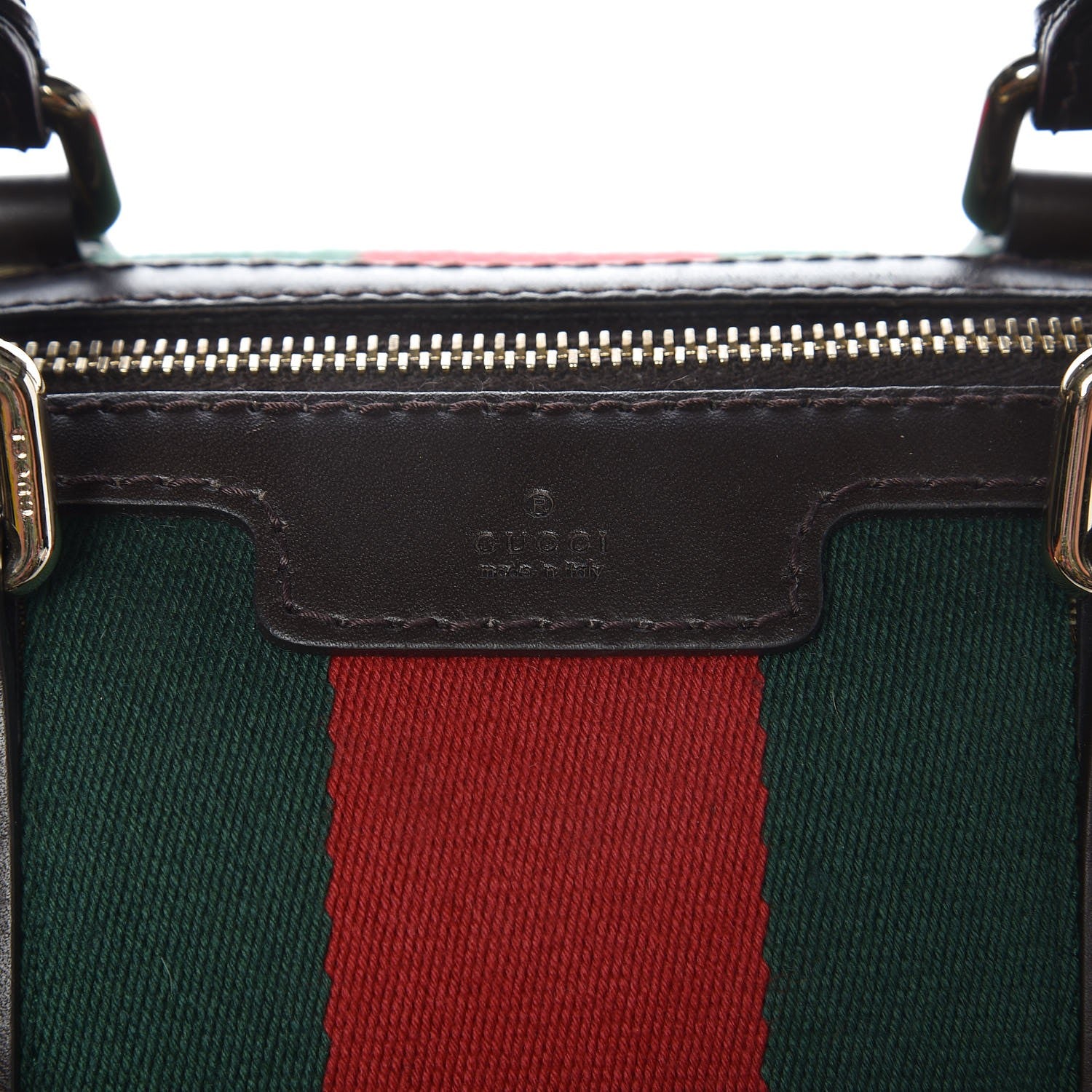 Gucci Monogram Vintage Web Medium Boston Dark Brown 14 of 14