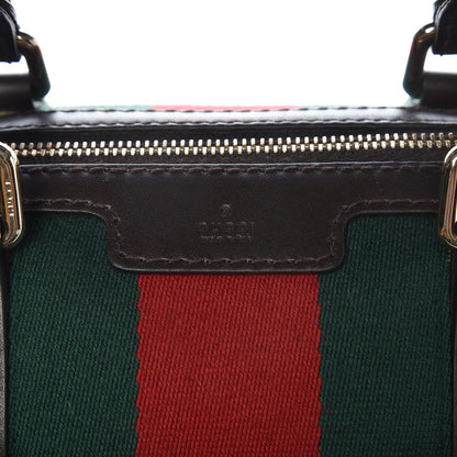 Gucci Monogram Vintage Web Medium Boston Dark Brown 14 of 14