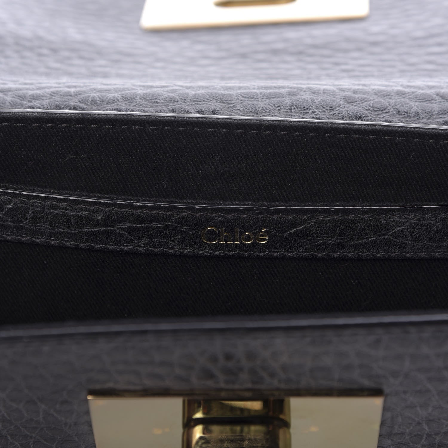 Chloe Grained Calfskin Sally Clutch Black 6 of 9
