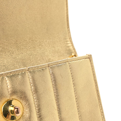 Chanel Metallic Lambskin Vertical Quilted Mini Flap Gold 11 of 12