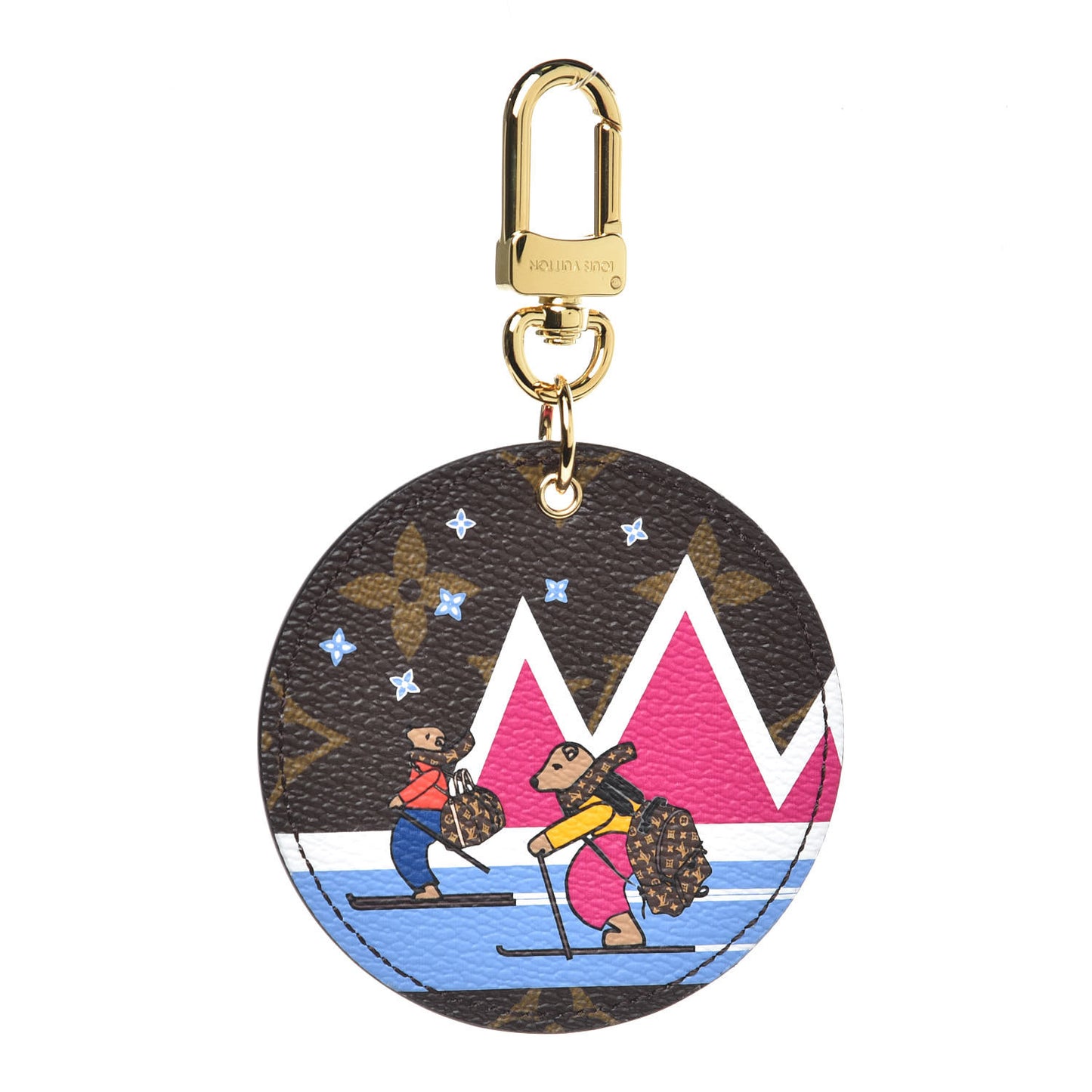 Monogram 2018 Christmas Animation Bears Bag Charm Key Ring