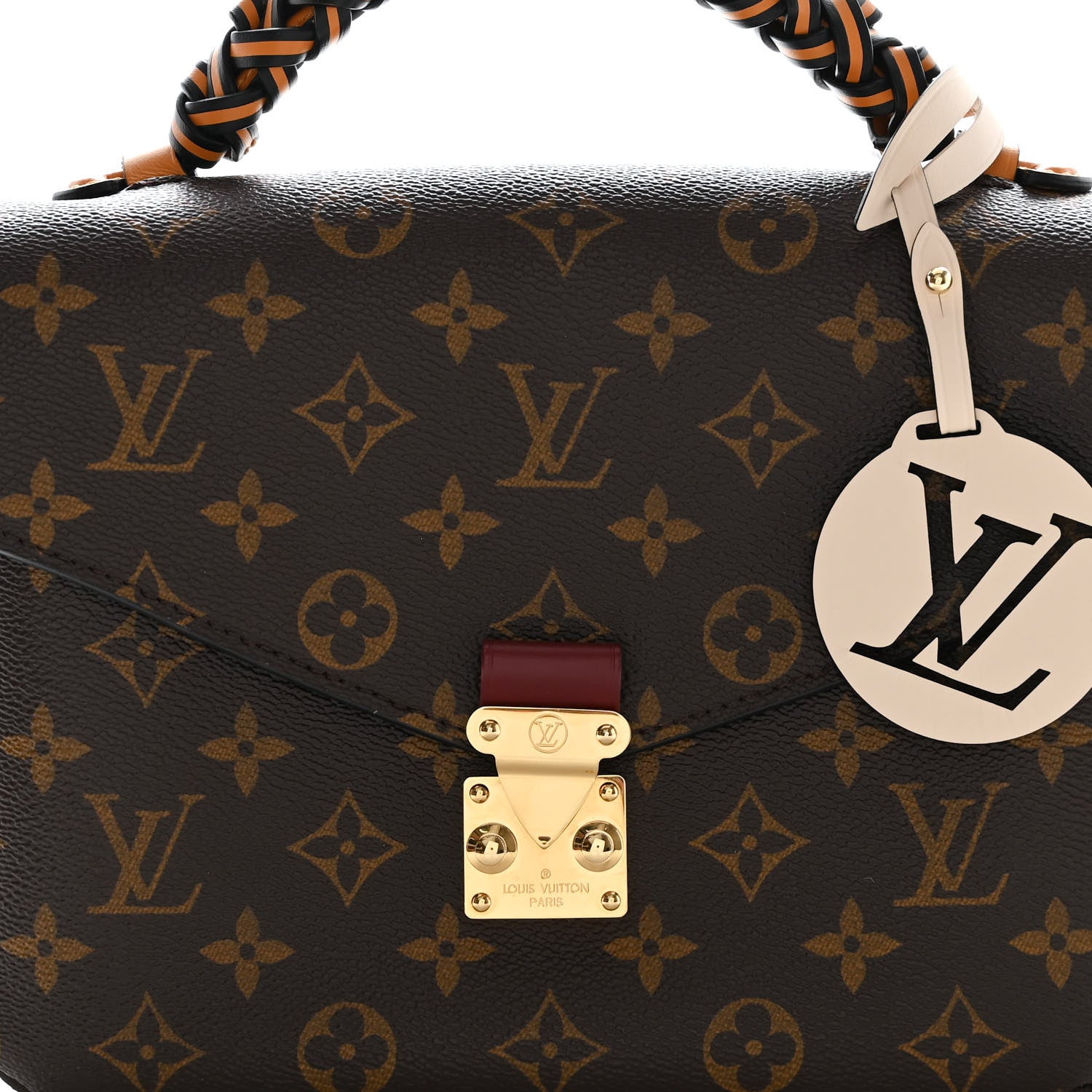 Louis Vuitton Monogram Braided Pochette Metis Safran 7 of 11