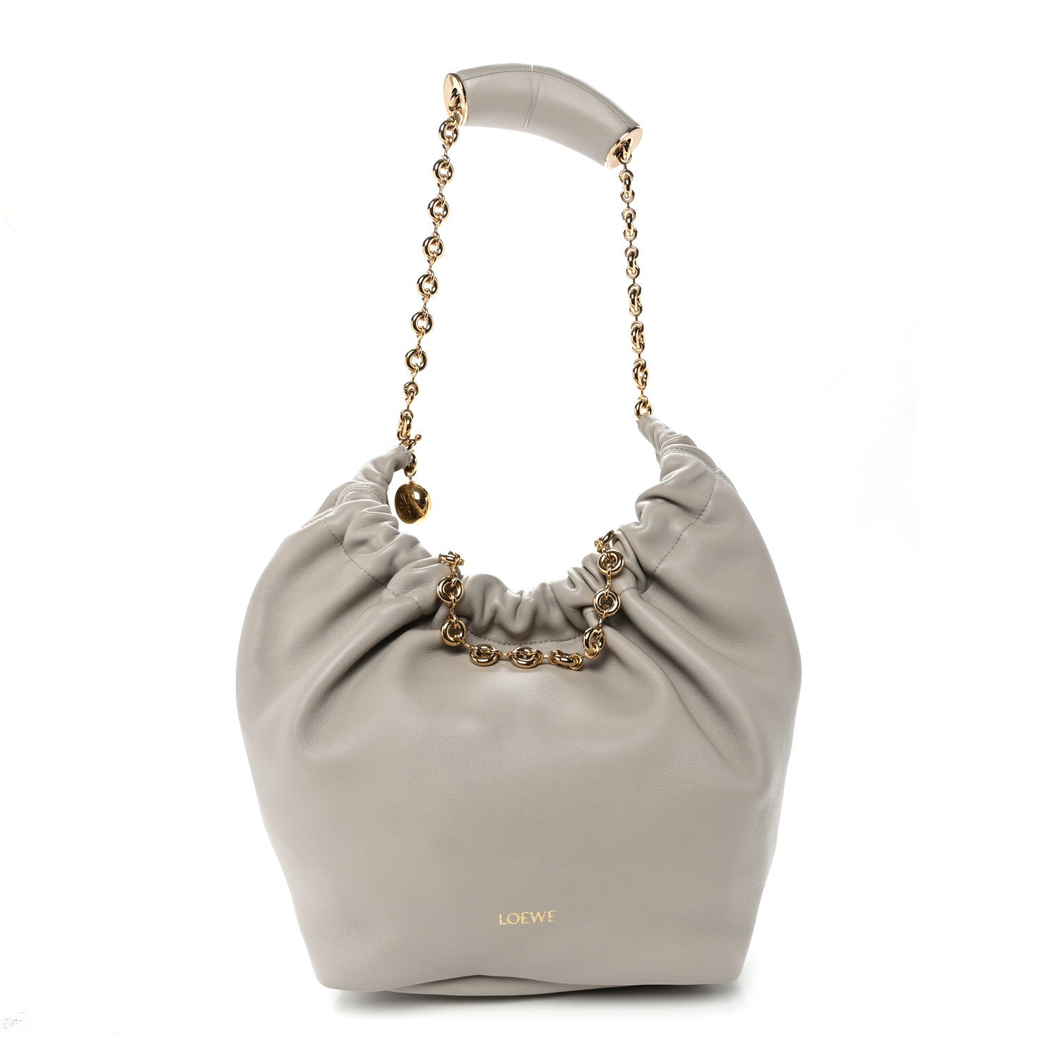 Loewe Buttery Nappa Lambskin Small Squeeze Bag Pearl Grey 1 of 9