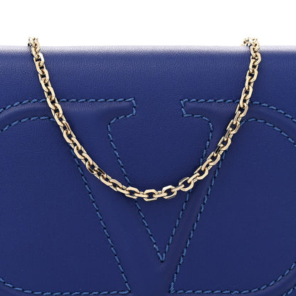 Valentino Garavani Calfskin VLogo Crossbody Blue 7 of 11