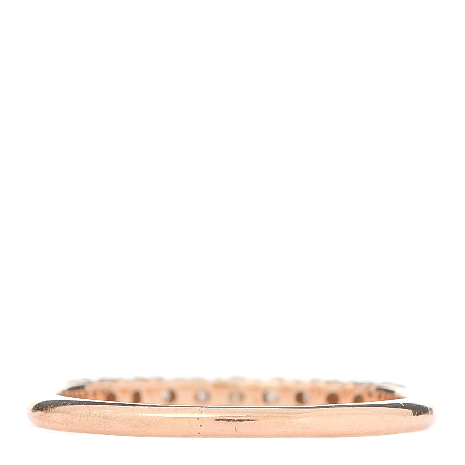 Tiffany 18K Rose Gold Diamond 2.2mm Half Circle Embrace Band Ring 57 8 3 of 6