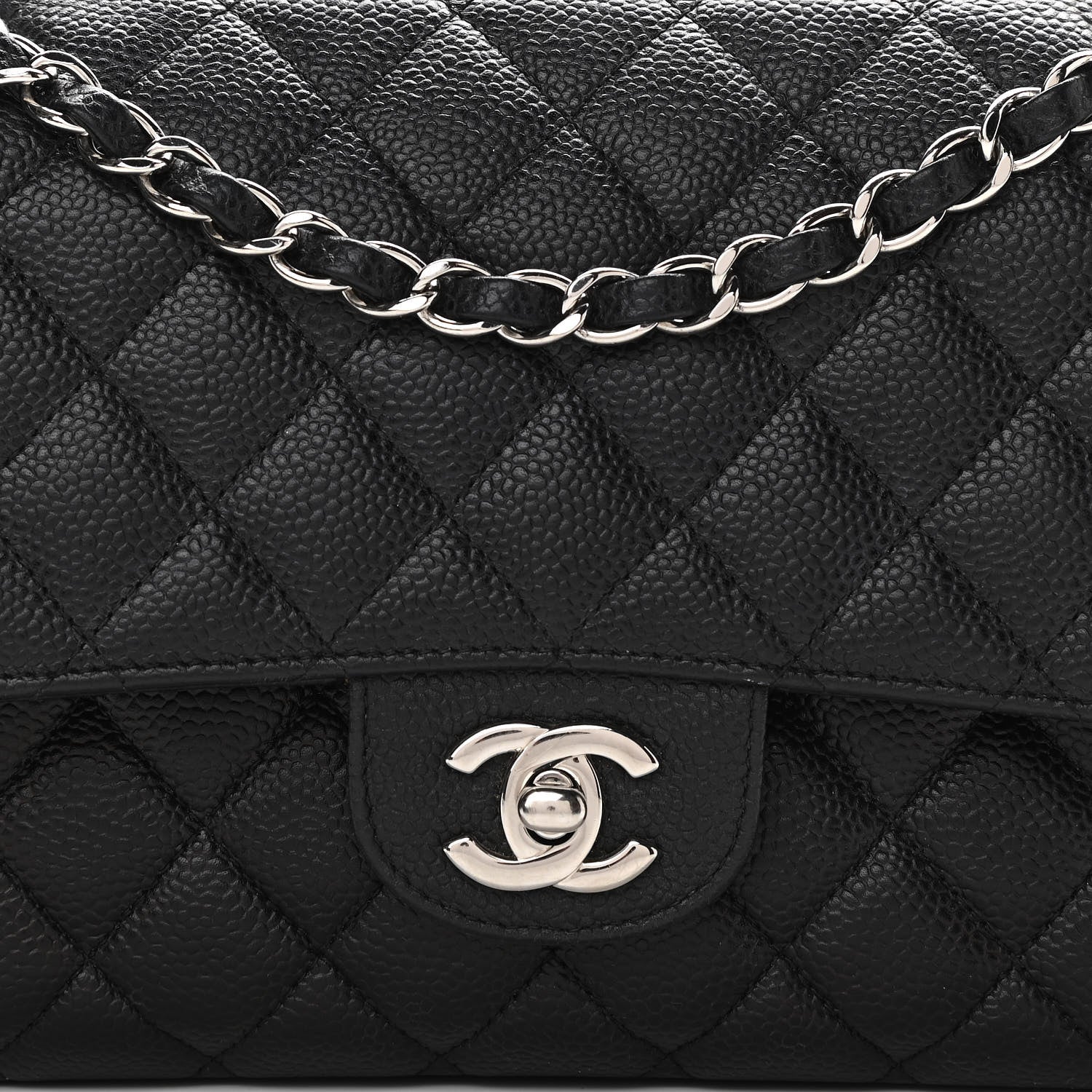 Chanel Caviar Quilted Medium Double Flap Black 8 of 12