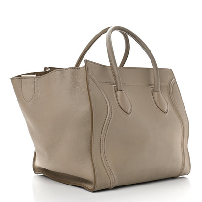 Celine Supple Calfskin Medium Phantom Luggage Beige 2 of 14