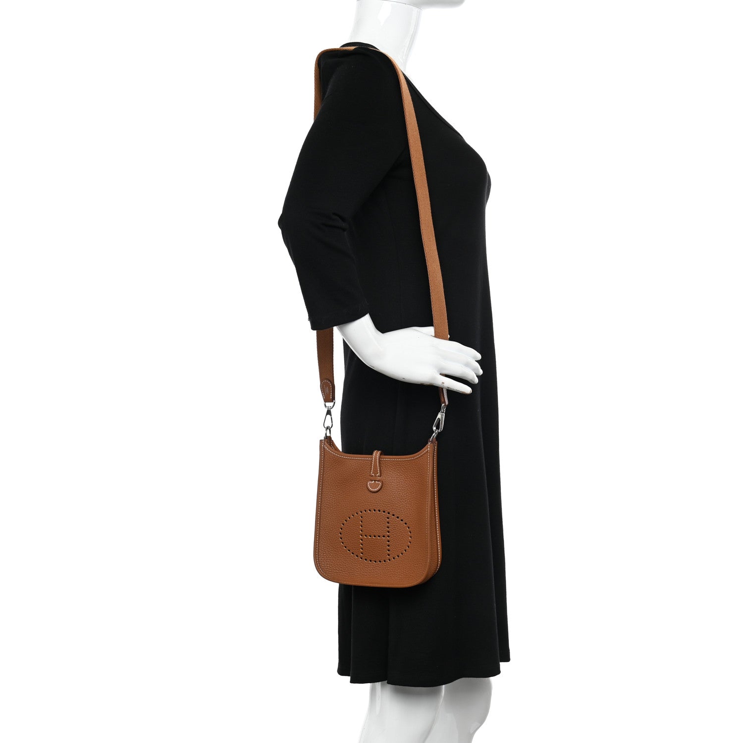 Hermes Taurillon Clemence Evelyne TPM Gold 2 of 11