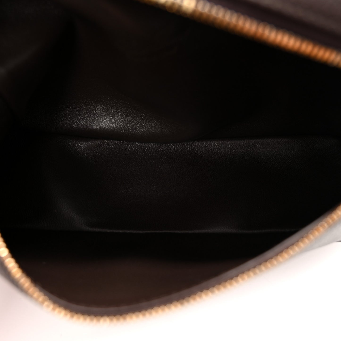 Grained Calfskin L19 Extra Pocket Pouch  Dark Chocolate Liquorice