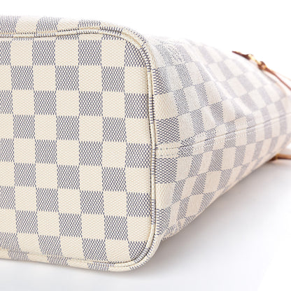 Louis Vuitton Damier Azur Neo Neverfull MM Rose Ballerine 6 of 9