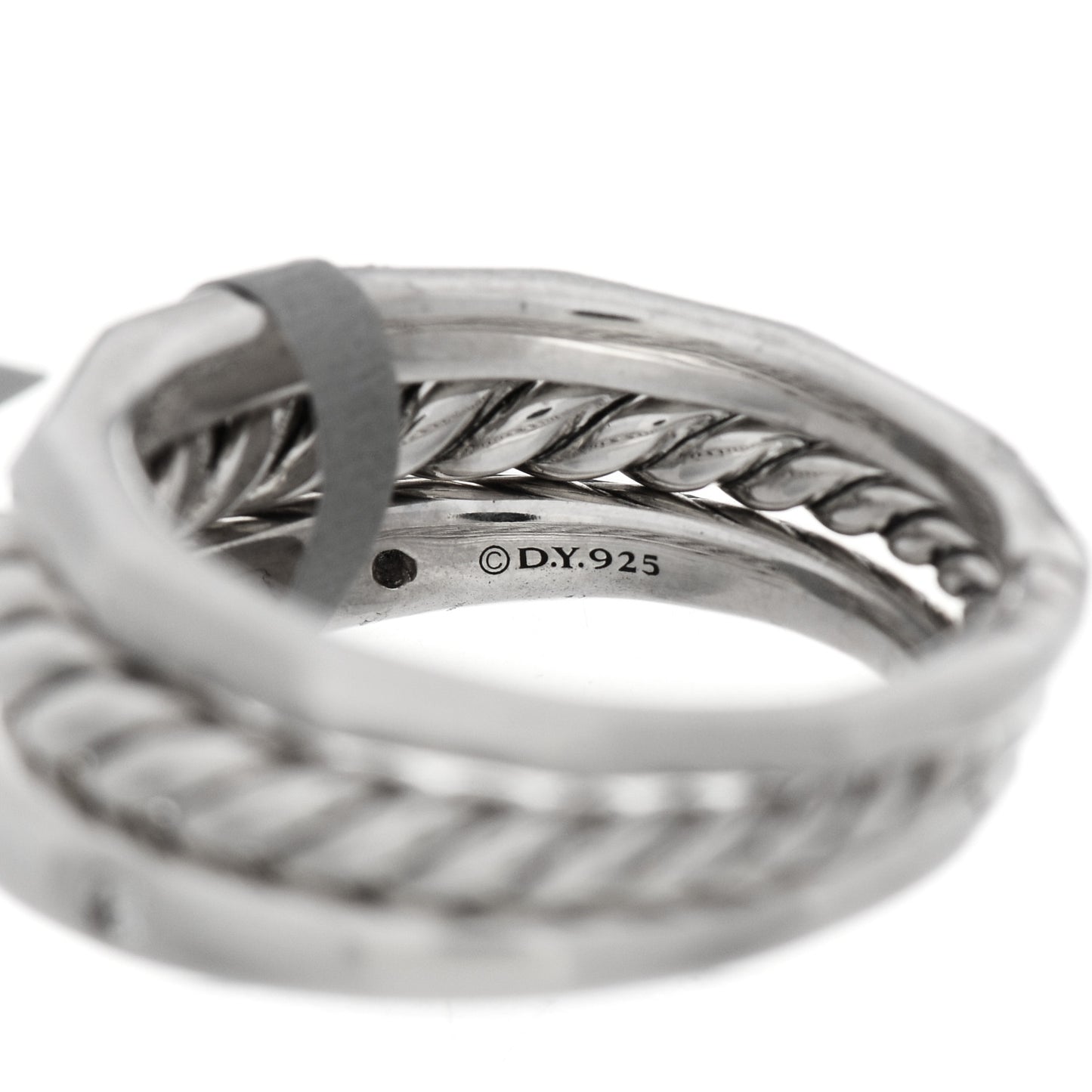 Sterling Silver Diamond 9mm Stax Narrow Ring 54 7