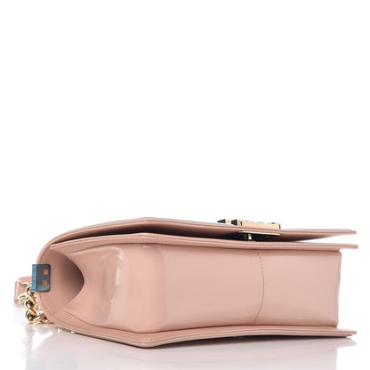 Chanel Iridescent Calfskin Quilted Medium Boy Flap Light Pink 4 of 12