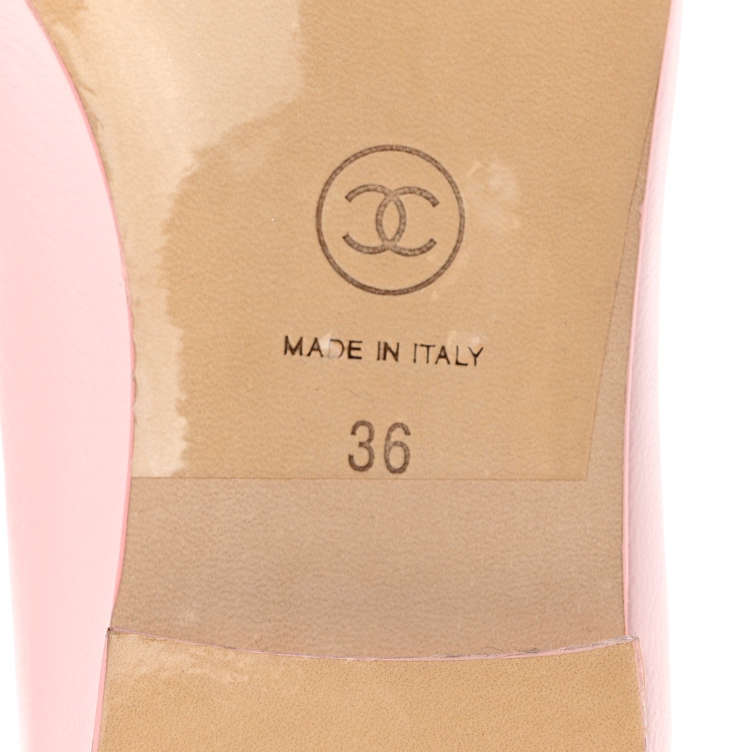 Chanel Lambskin CC Cap Toe Ballerina Flats 36 Pink Light Pink 6 of 9