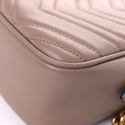 Gucci Calfskin Matelasse Small GG Marmont Chain Shoulder Bag Porcelain Rose 10 of 18